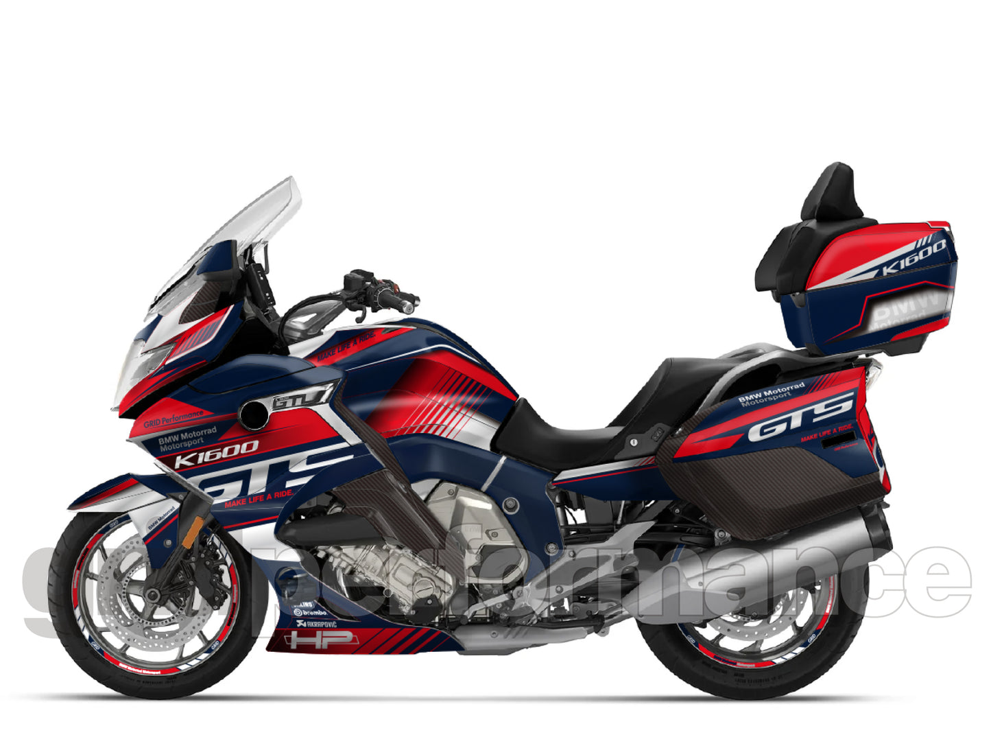 BMW K1600GTL, K1600GT Graphic Full Decal Kit (4-2)