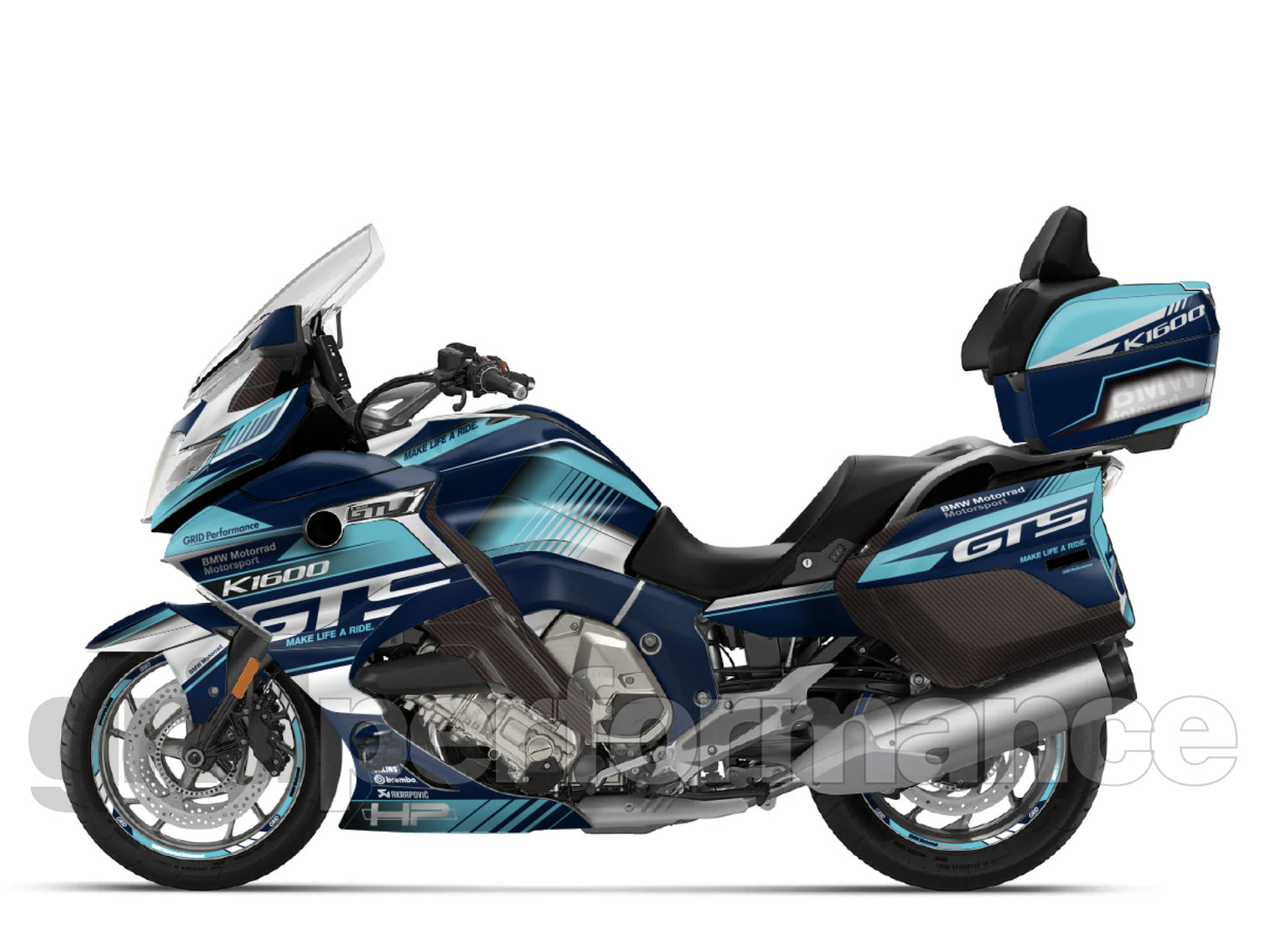 BMW K1600GTL, K1600GT Graphic Full Decal Kit (4-3)