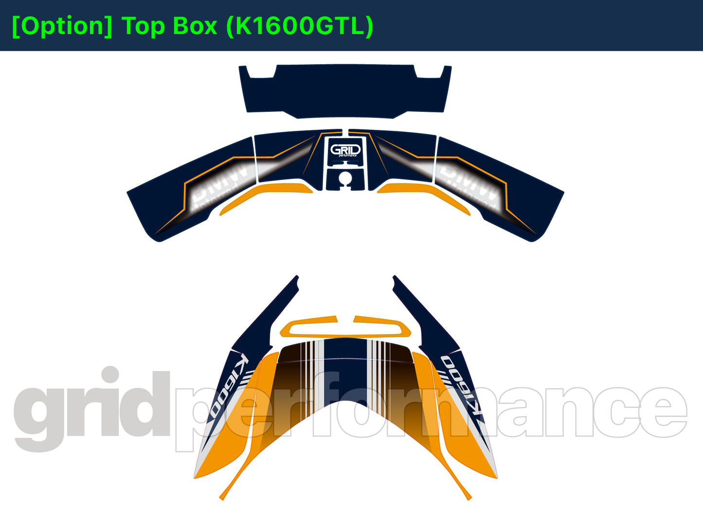 BMW K1600GTL, K1600GT Graphic Full Decal Kit (4-4)