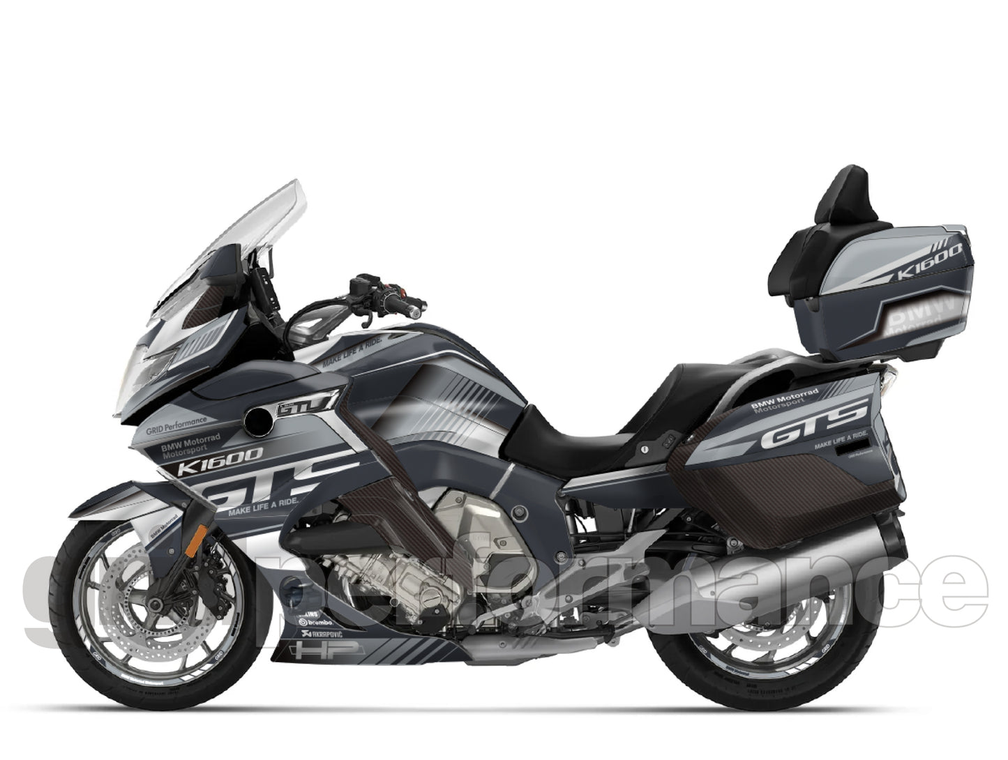 BMW K1600GTL, K1600GT Graphic Full Decal Kit (4-5)