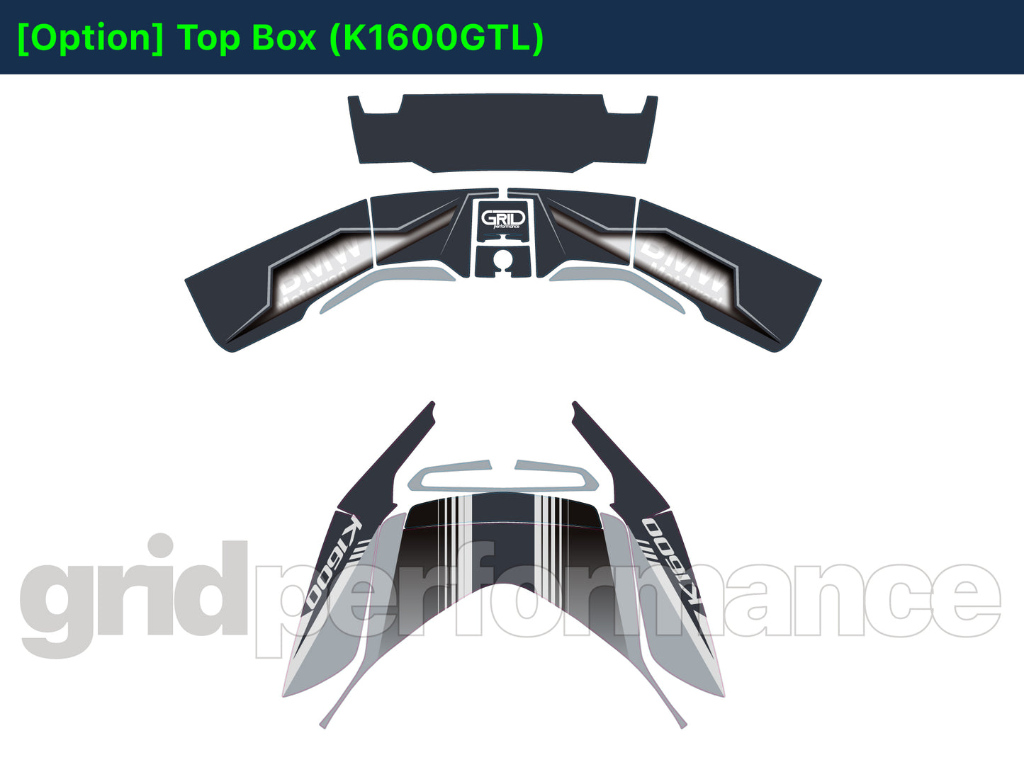 BMW K1600GTL, K1600GT Graphic Full Decal Kit (4-5)