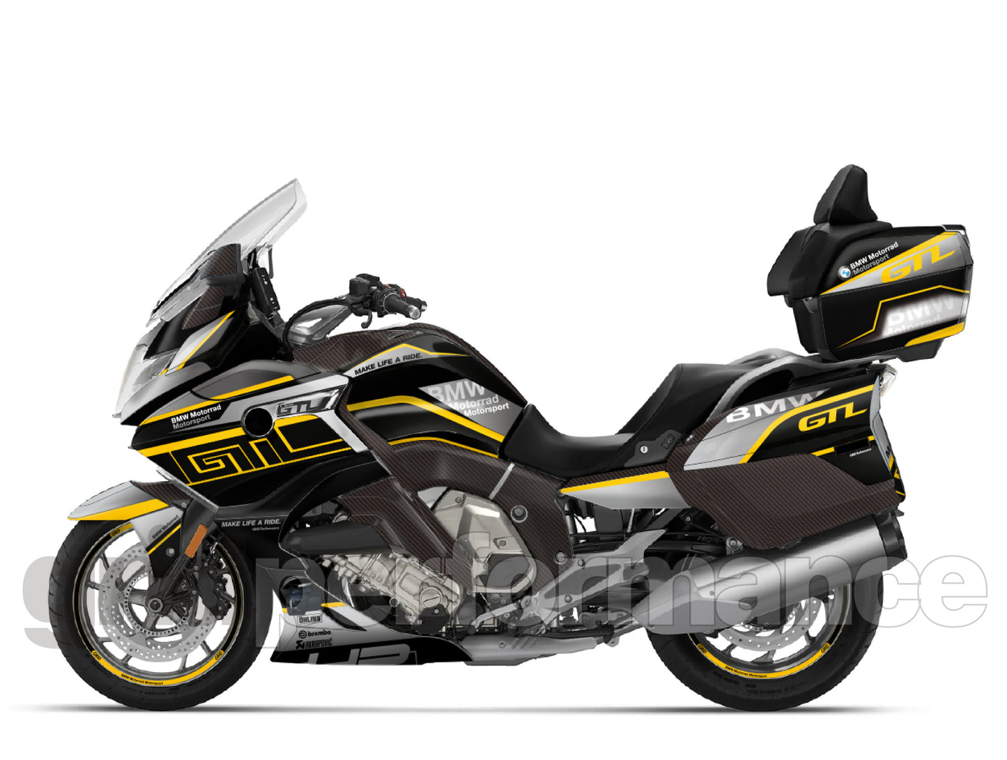 BMW K1600GTL, K1600GT Graphic Full Decal Kit (5-2)