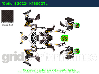 BMW K1600GTL, K1600GT Graphic Full Decal Kit (5-2)
