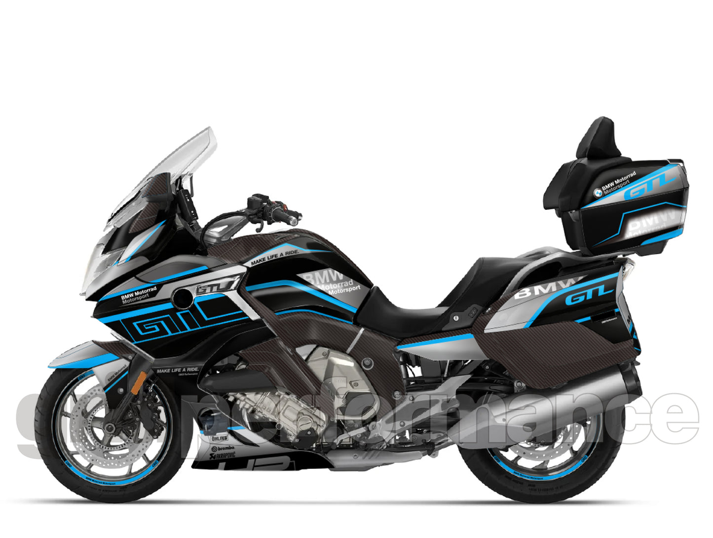 BMW K1600GTL, K1600GT Graphic Full Decal Kit (5-5)