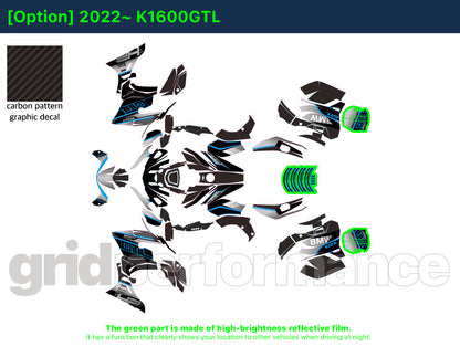 BMW K1600GTL, K1600GT Graphic Full Decal Kit (5-5)