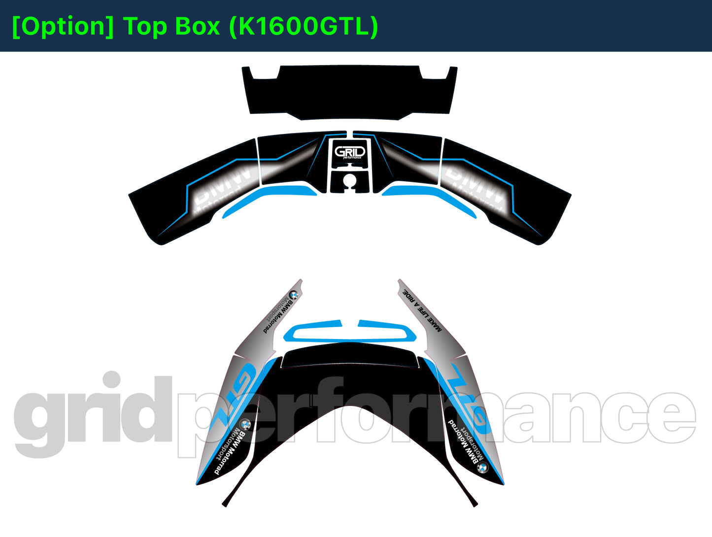 BMW K1600GTL, K1600GT Graphic Full Decal Kit (5-5)