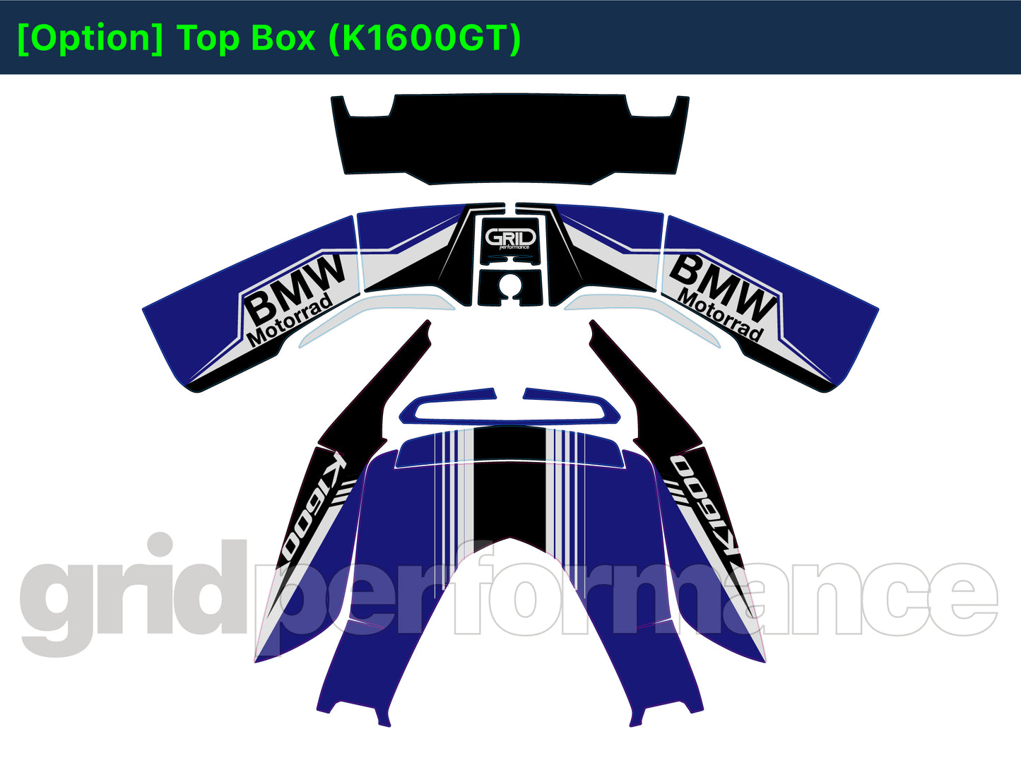 BMW K1600GTL, K1600GT Graphic Full Decal Kit (6-3.GTS)