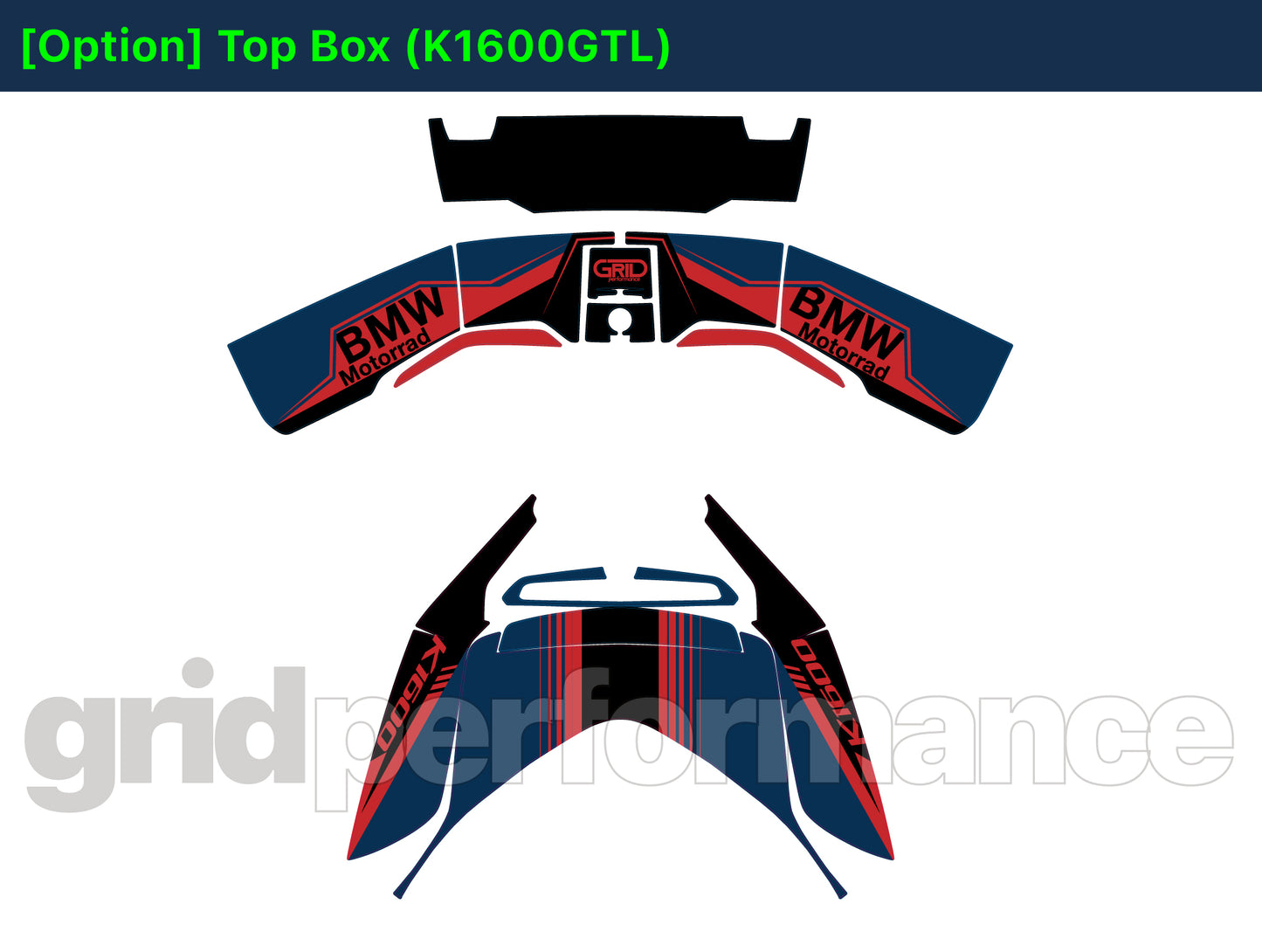 BMW K1600GTL, K1600GT Graphic Full Decal Kit (6-4.GTS)