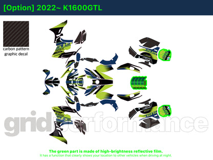 BMW K1600GTL, K1600GT Graphic Full Decal Kit (6-5.GTS)