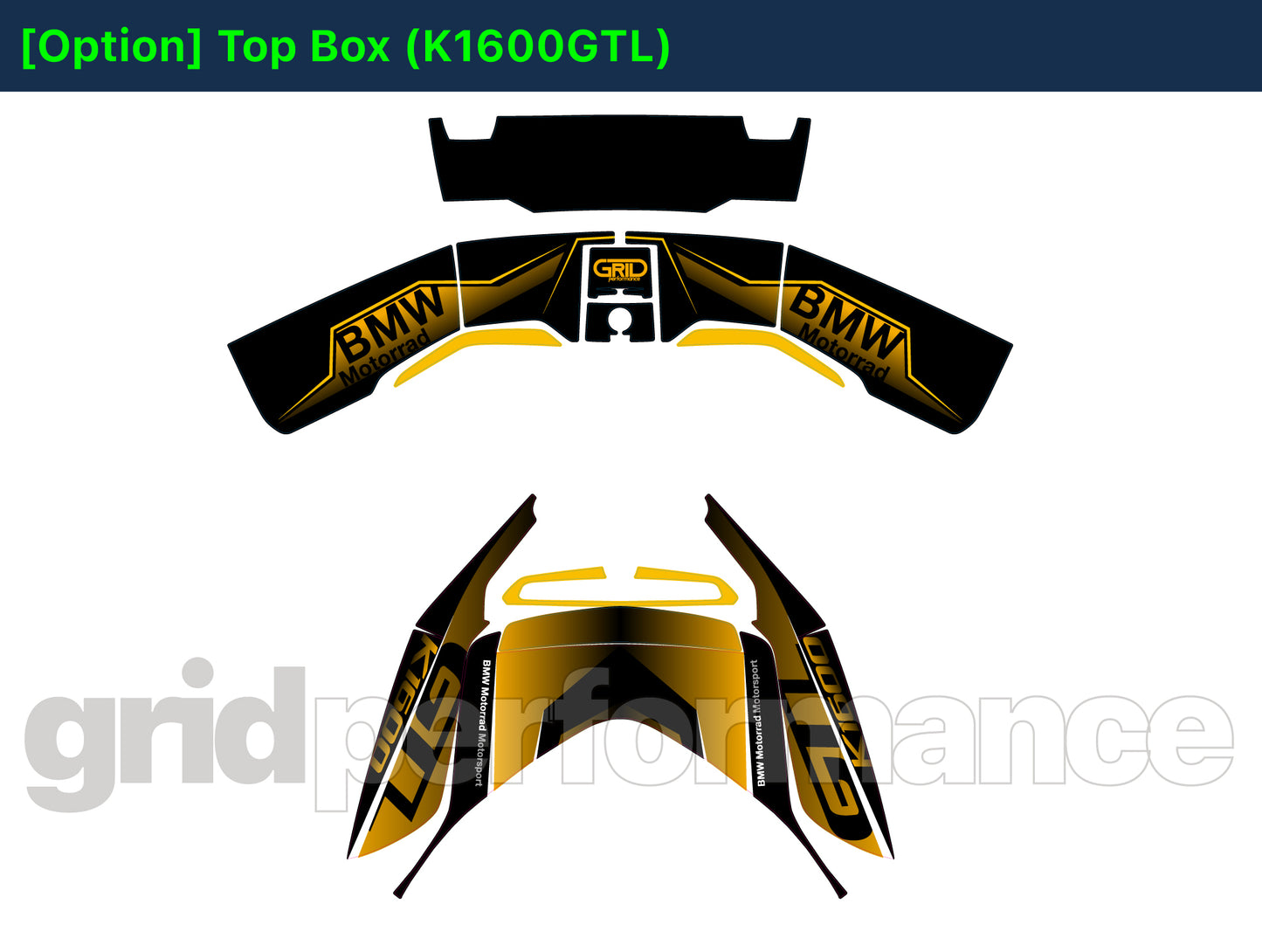 BMW K1600GTL, K1600GT Graphic Full Decal Kit (7-4)