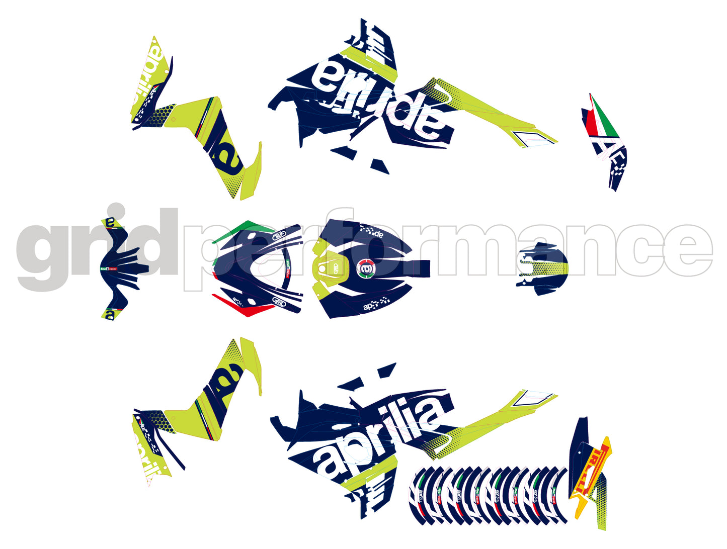 aprilia RS660 Graphic Decal Sticker Kit (1-3.MP Race)