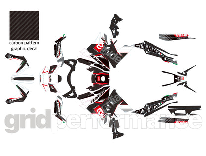 aprilia Tuareg 660 Custom Vinyl Graphic Decal Kit (1-1.Carbon Red)