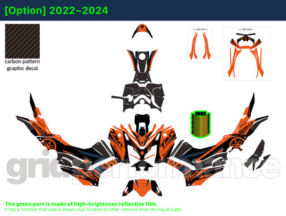 YAMAHA T-Max 560 Motorcycle Fairing Decal Vinyl Sticker Kit (1-2)