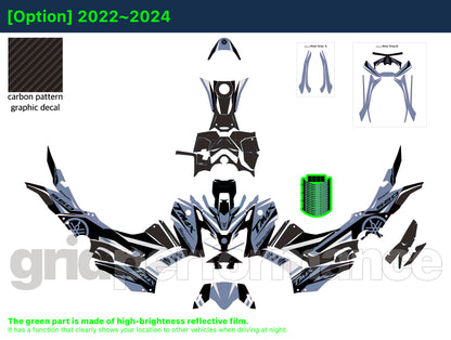 YAMAHA T-Max 560 Motorcycle Fairing Decal Vinyl Sticker Kit (1-4)