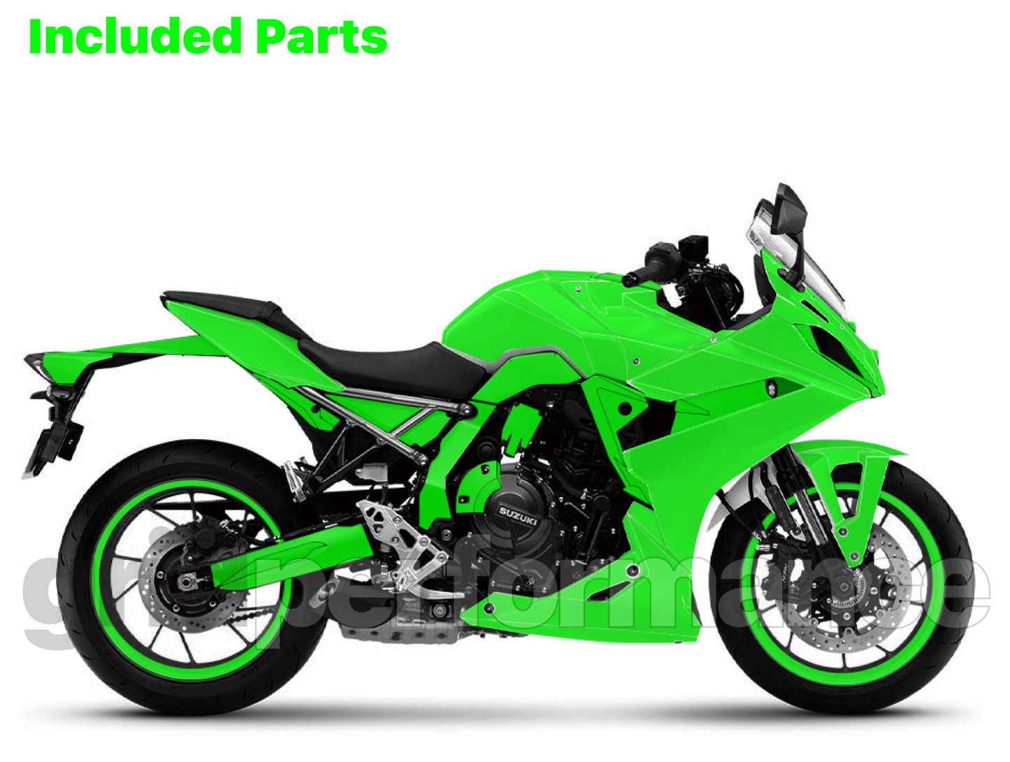 SUZUKI GSX-8R Full Graphic Vinyl Decal Kit (1-2.SERT)