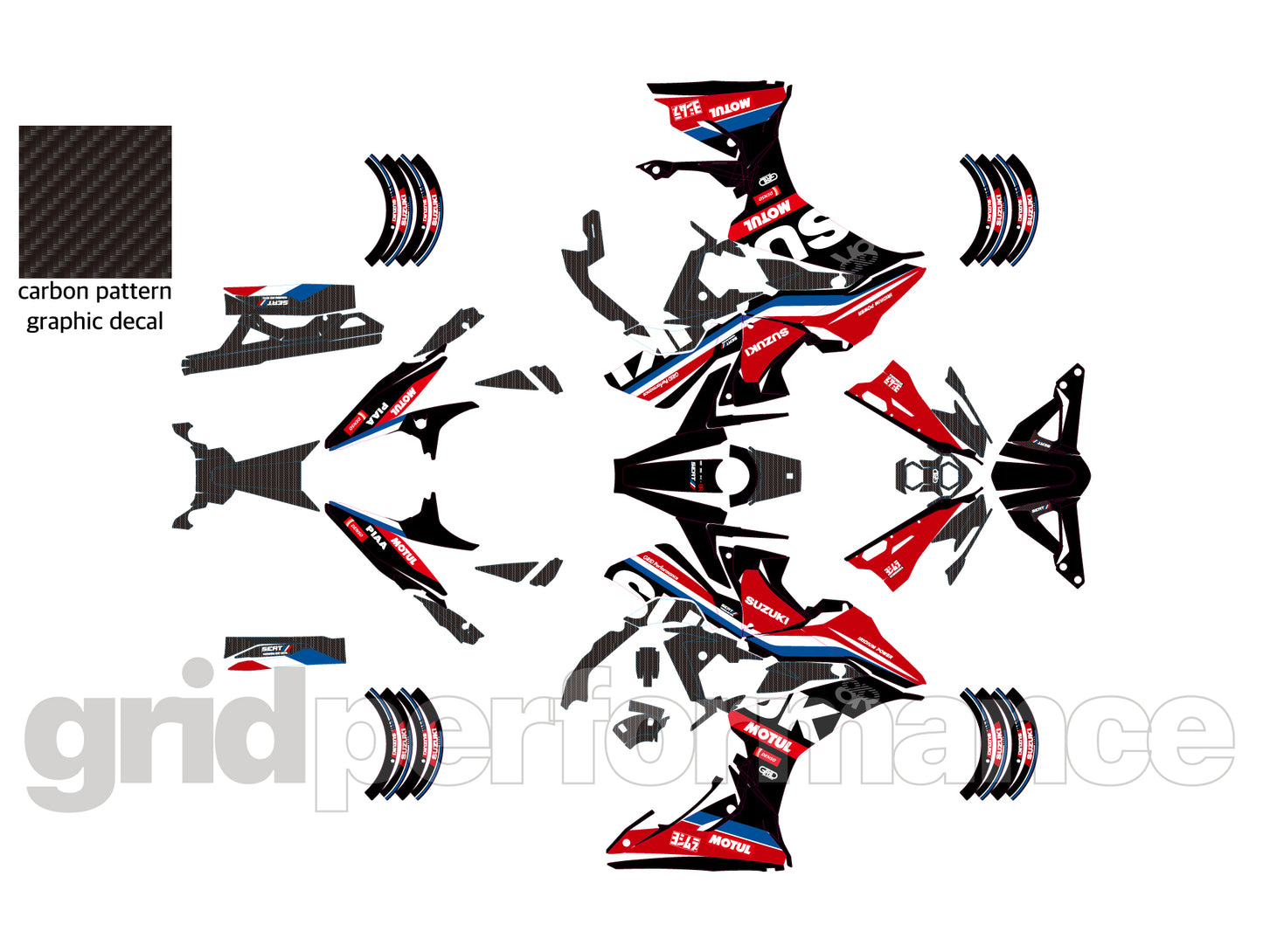SUZUKI GSX-8R Full Graphic Vinyl Decal Kit (1-1.SERT)