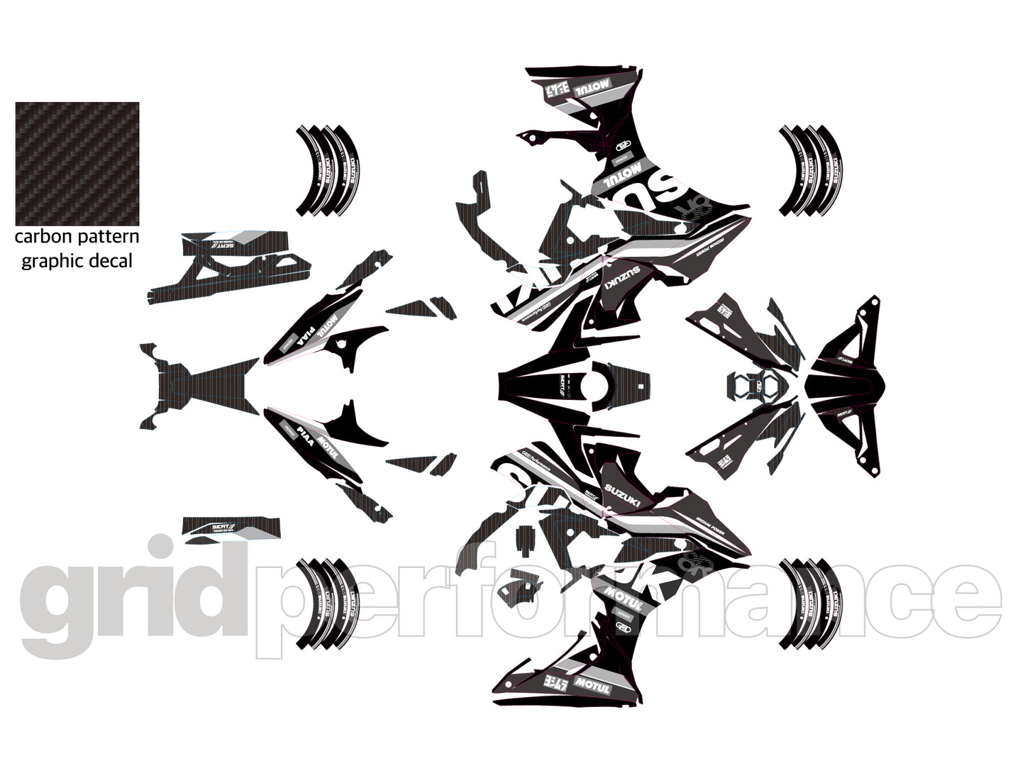SUZUKI GSX-8R Full Graphic Vinyl Decal Kit (1-2.SERT)