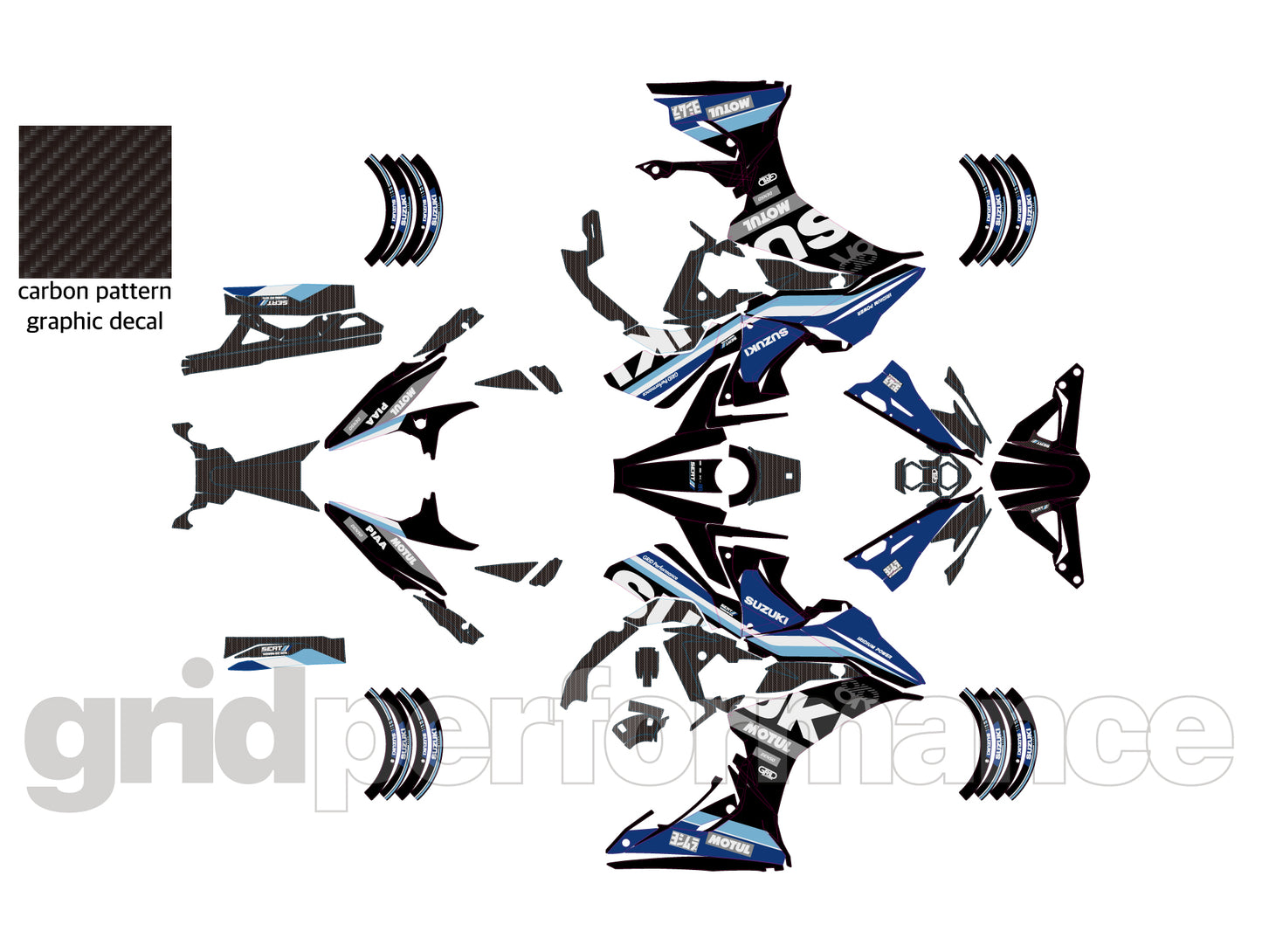 SUZUKI GSX-8R Full Graphic Vinyl Decal Kit (1-3.SERT)
