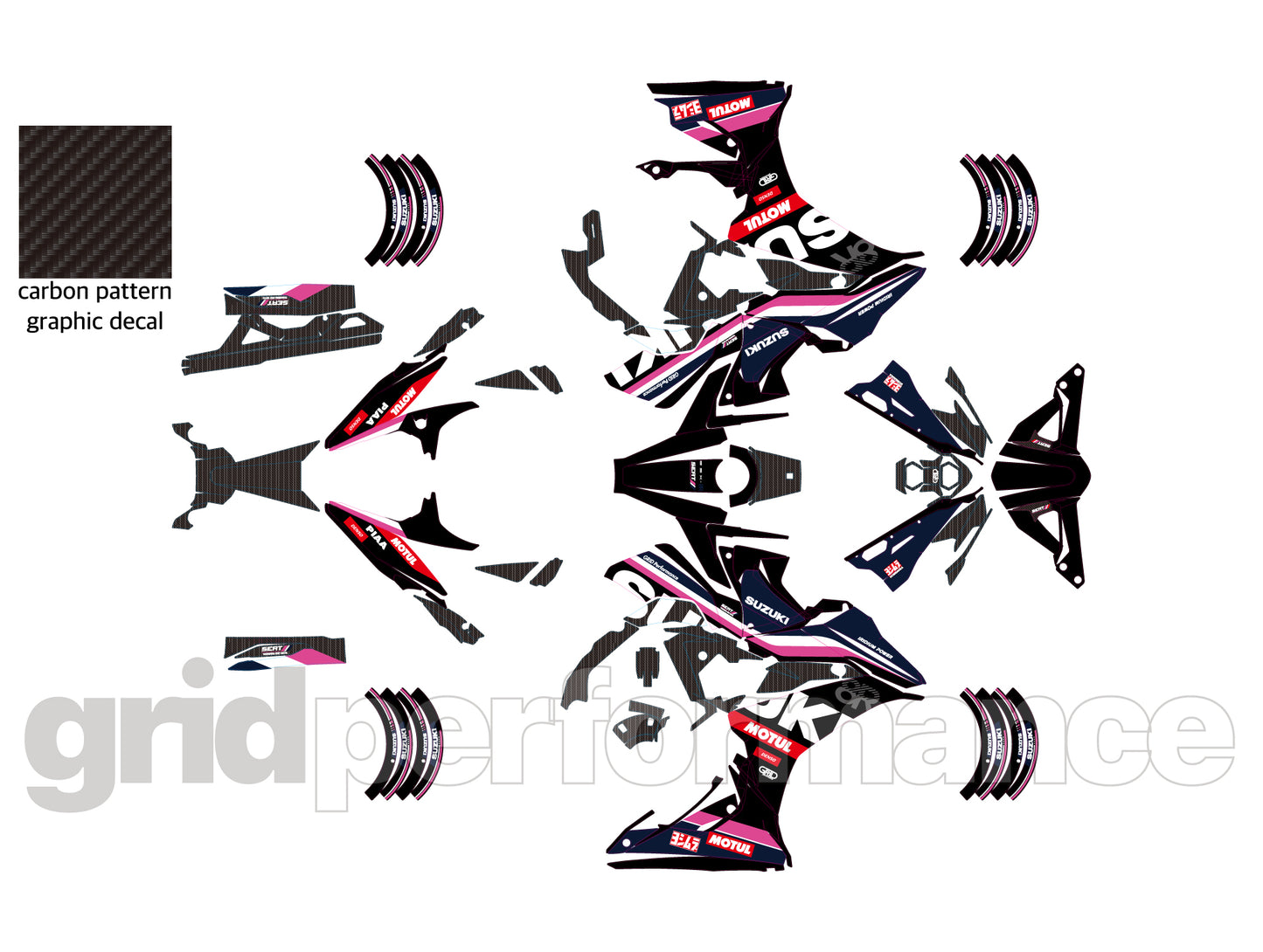 SUZUKI GSX-8R Full Graphic Vinyl Decal Kit (1-5.SERT)