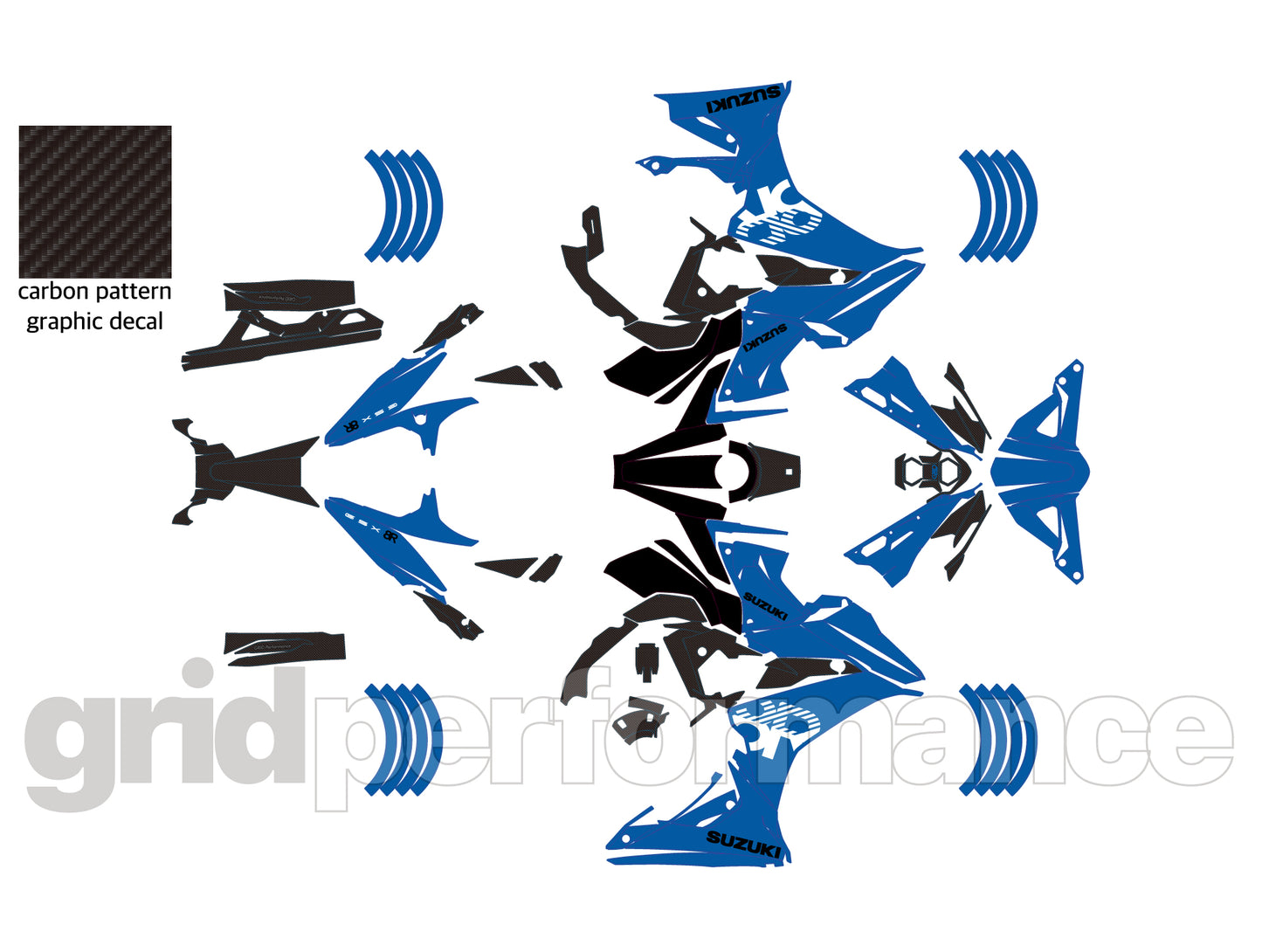SUZUKI GSX-8R Full Graphic Vinyl Decal Kit (4-3)