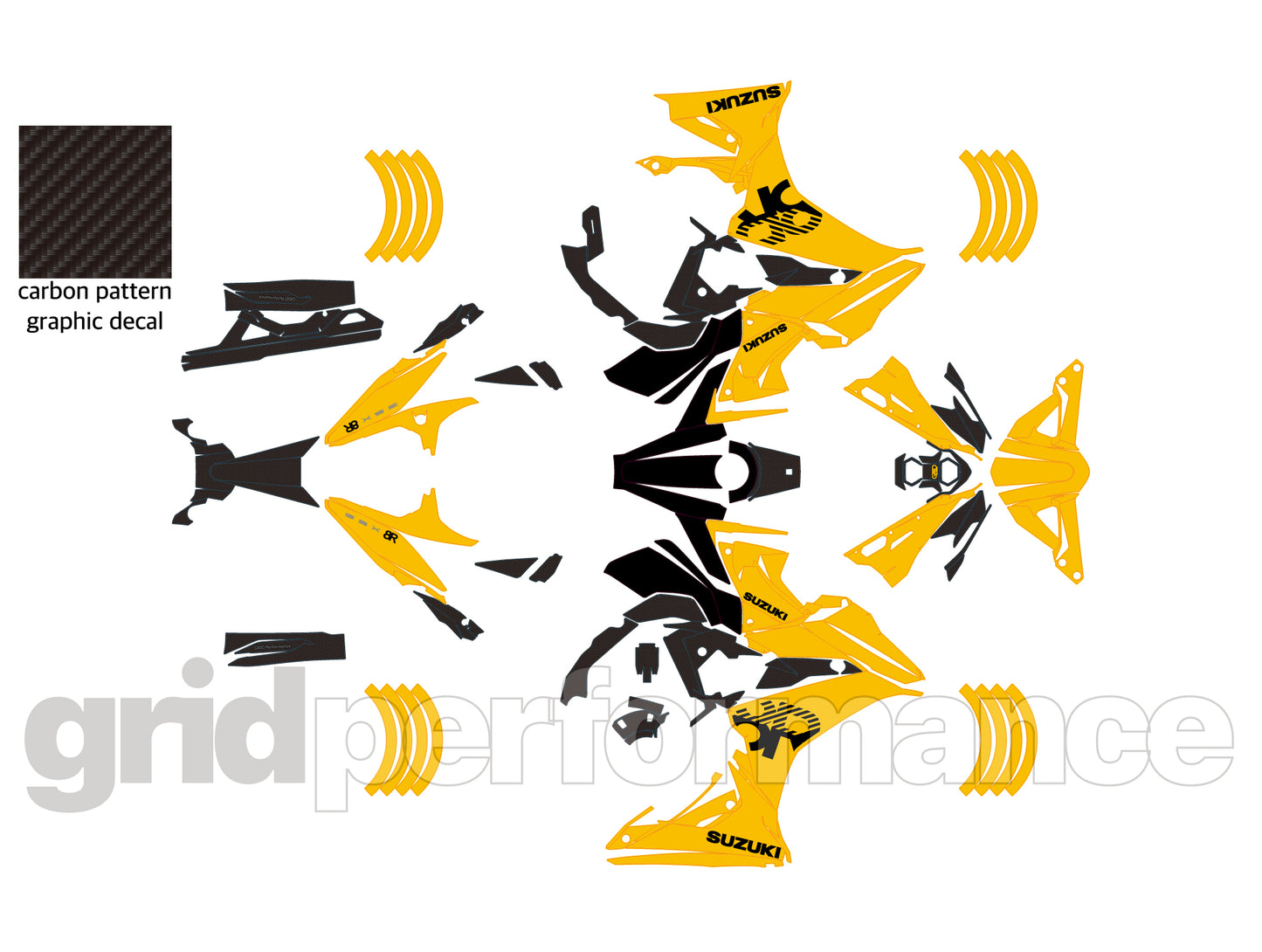 SUZUKI GSX-8R Full Graphic Vinyl Decal Kit (4-4)