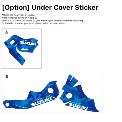 SUZUKI GSX-8S Custom Vinyl Graphic Decal Kit (4.Camo Blue)