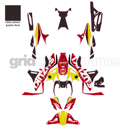 SUZUKI GSX-8S Custom Vinyl Graphic Decal Kit (5.Camo Red)