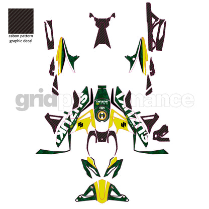 SUZUKI GSX-8S Custom Vinyl Graphic Decal Kit (6.Camo Green)