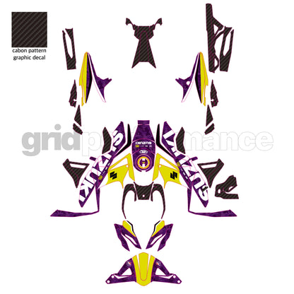 SUZUKI GSX-8S Custom Vinyl Graphic Decal Kit (7.Camo Purple)