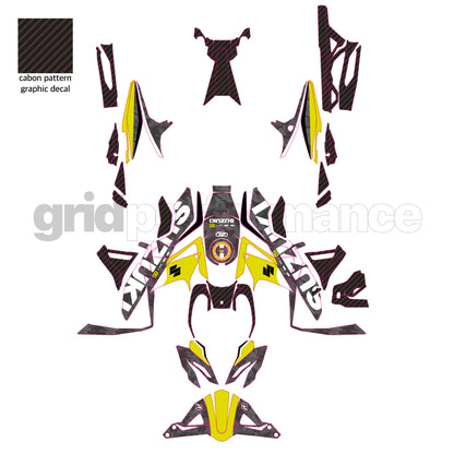 SUZUKI GSX-8S Custom Vinyl Graphic Decal Kit (8.Camo Gray)