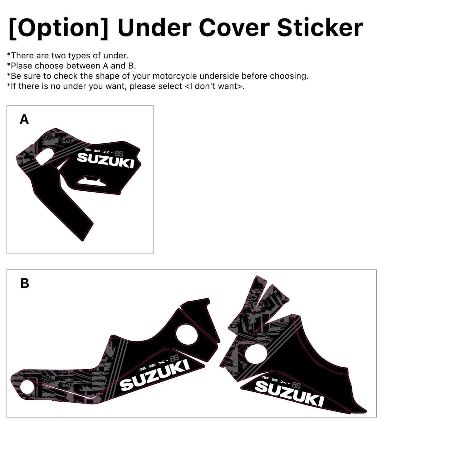 SUZUKI GSX-8S Custom Vinyl Graphic Decal Kit (9-6)