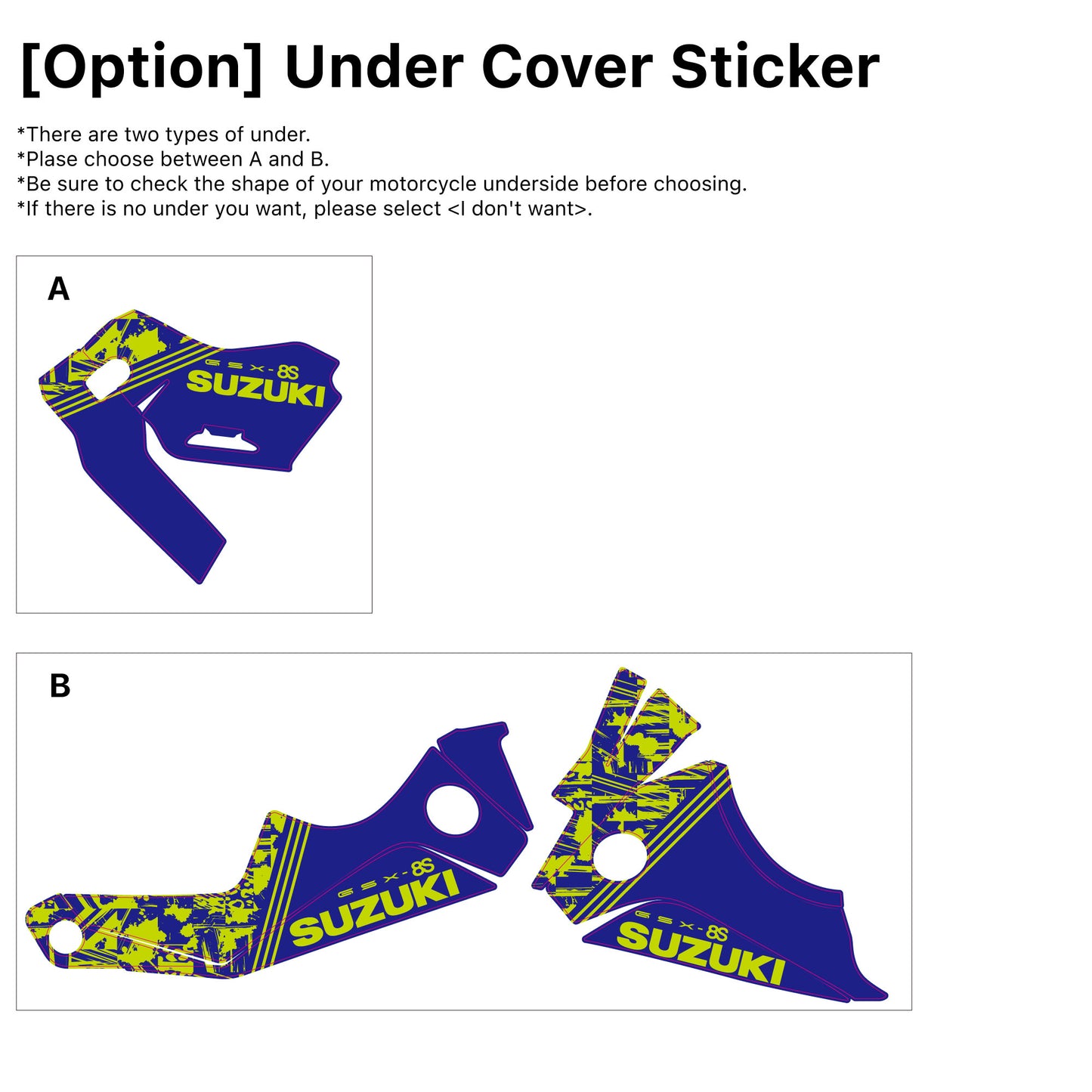 SUZUKI GSX-8S Custom Vinyl Graphic Decal Kit (9-7)