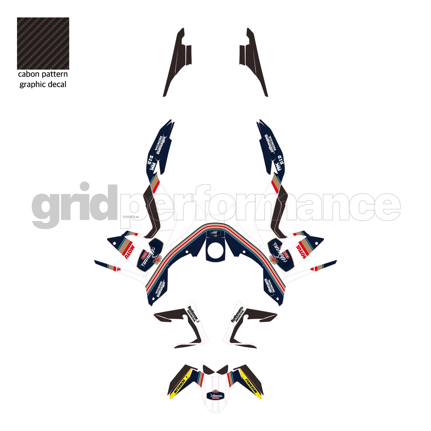 HONDA XL750 Transalp Graphic Decal Sticker Kit (0-0.Roth W)