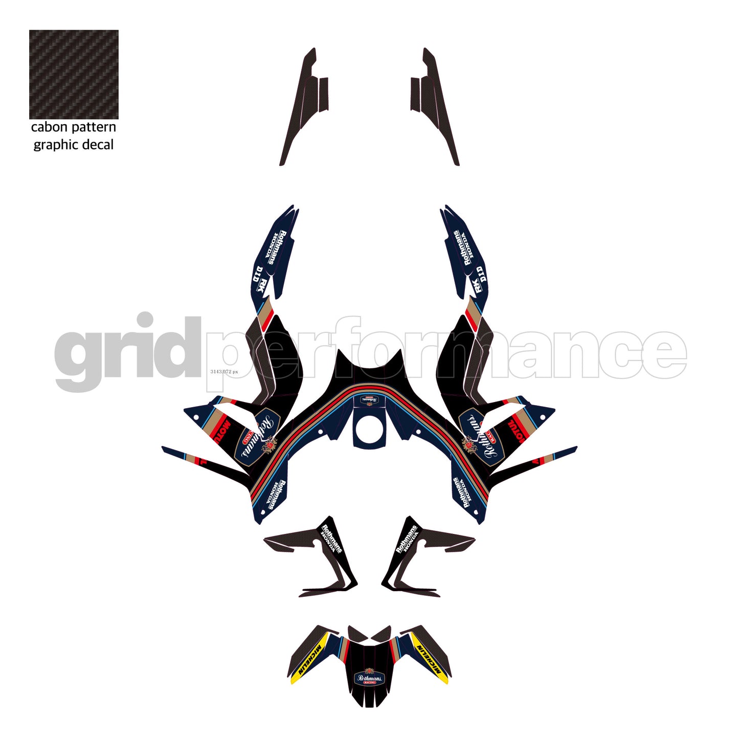 HONDA XL750 Transalp Graphic Decal Sticker Kit (0-1.Roth B)