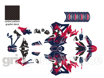 Triumph Tiger 1200 GT Explorer Graphic Full Decal Vinyl Kit (2-1.Red B)