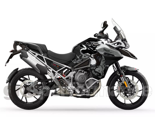 Triumph Tiger 1200 GT Explorer Graphic Full Decal Vinyl Kit (2-3.Red B)
