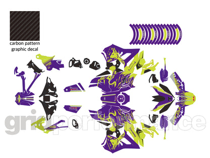 Triumph Tiger 1200 GT Explorer Graphic Full Decal Vinyl Kit (2-5.Red B)