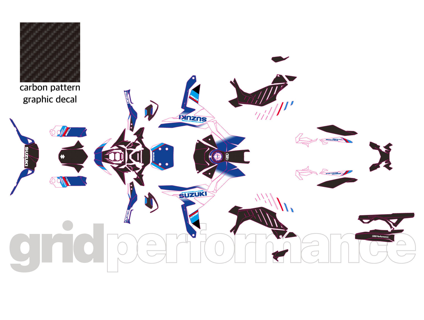 SUZUKI V-Strom 800 DE Graphic Decal Sticker Kit (1-2.BW)