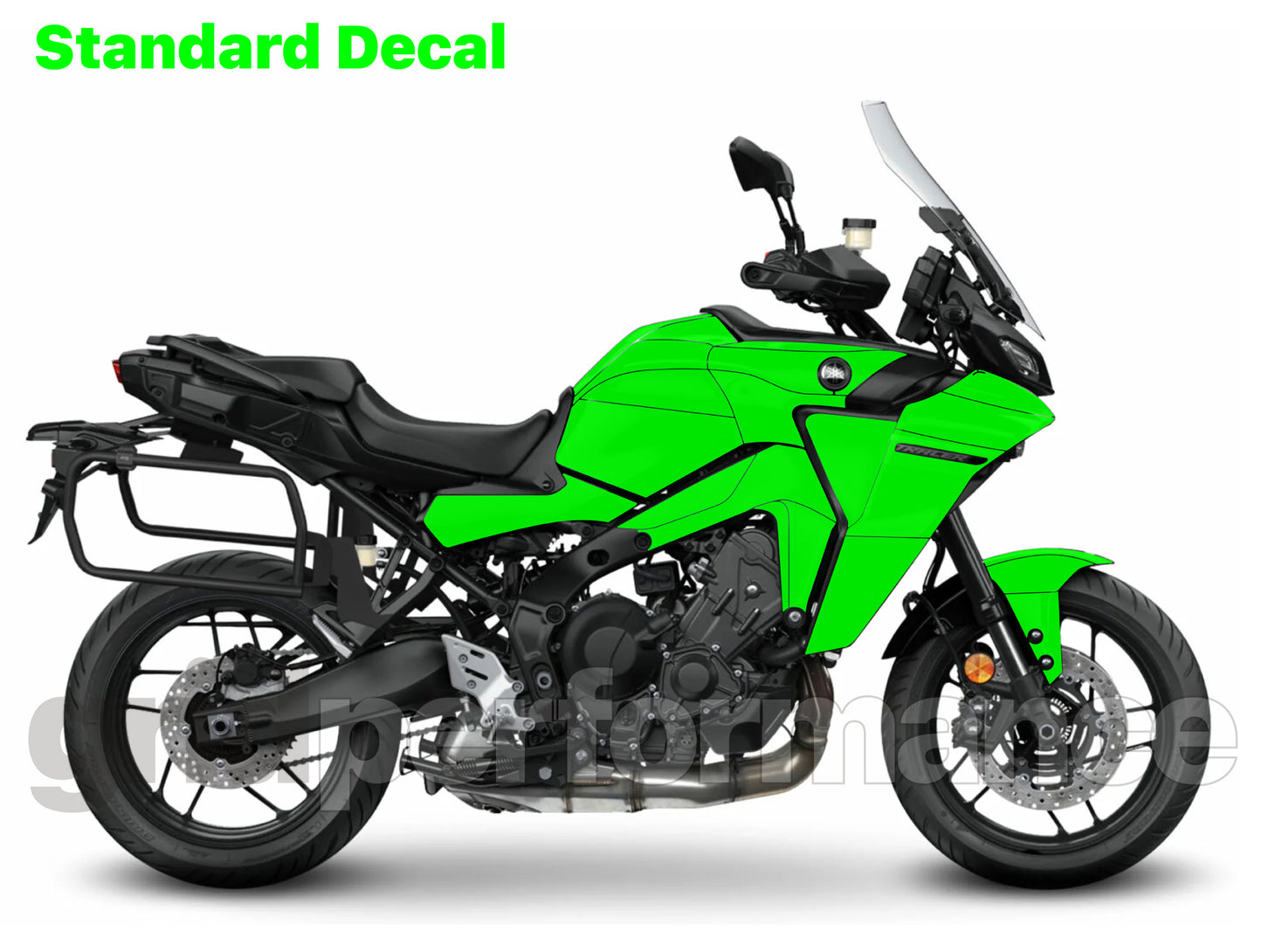 YAMAHA Tracer 9 GT+ Custom Vinyl Graphic Decal Kit (1-4.Carbon Pattern&White)