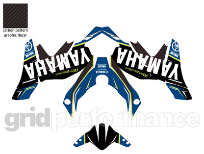 YAMAHA Tracer 9 GT+ Custom Vinyl Graphic Decal Kit (1-1.Carbon Pattern&Blue)