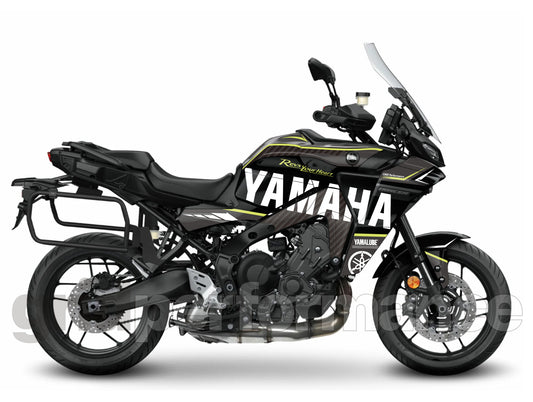 YAMAHA Tracer 9 GT+ Custom Vinyl Graphic Decal Kit (1-2.Carbon Pattern&Gray)