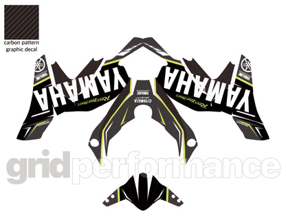 YAMAHA Tracer 9 GT+ Custom Vinyl Graphic Decal Kit (1-2.Carbon Pattern&Gray)