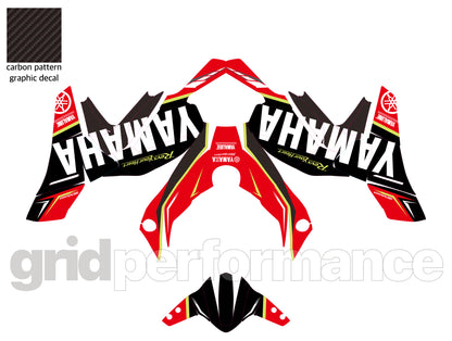 YAMAHA Tracer 9 GT+ Custom Vinyl Graphic Decal Kit (1-3.Carbon Pattern&Red)