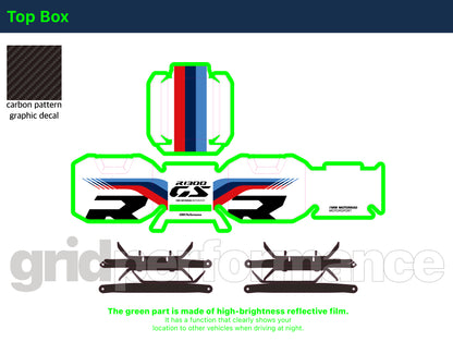 BMW R1300GS Adventure Aluminium Panniers Top Box  Decal Sticker Kit (1-0.M)