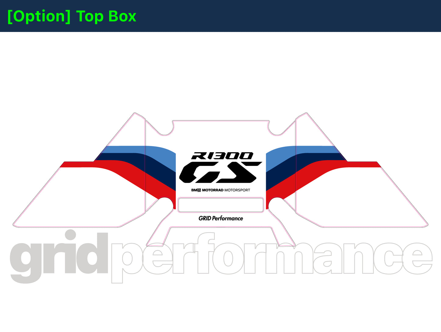 BMW R1300GS Adventure Pannier & Top Box Rear Reflective Decal Sticker (1-0.M)