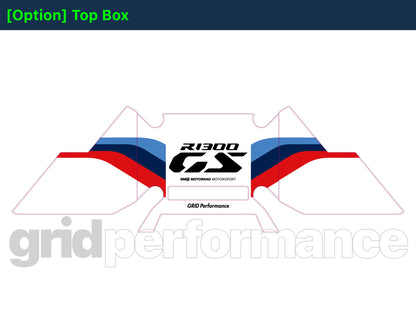 BMW R1300GS Adventure Pannier & Top Box Rear Reflective Decal Sticker (1-0.M)