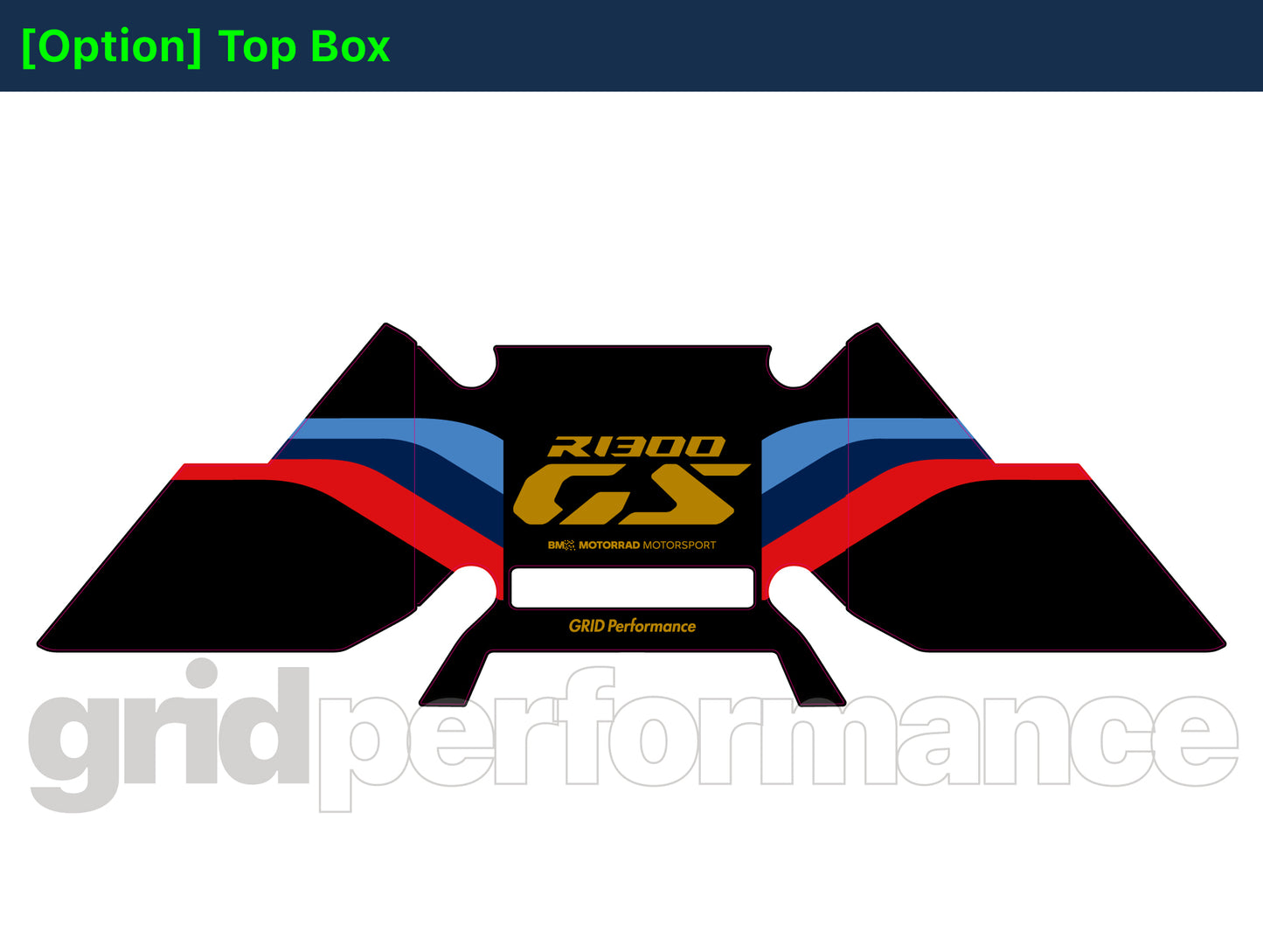 BMW R1300GS Adventure Pannier & Top Box Rear Reflective Decal Sticker (1-2.M)