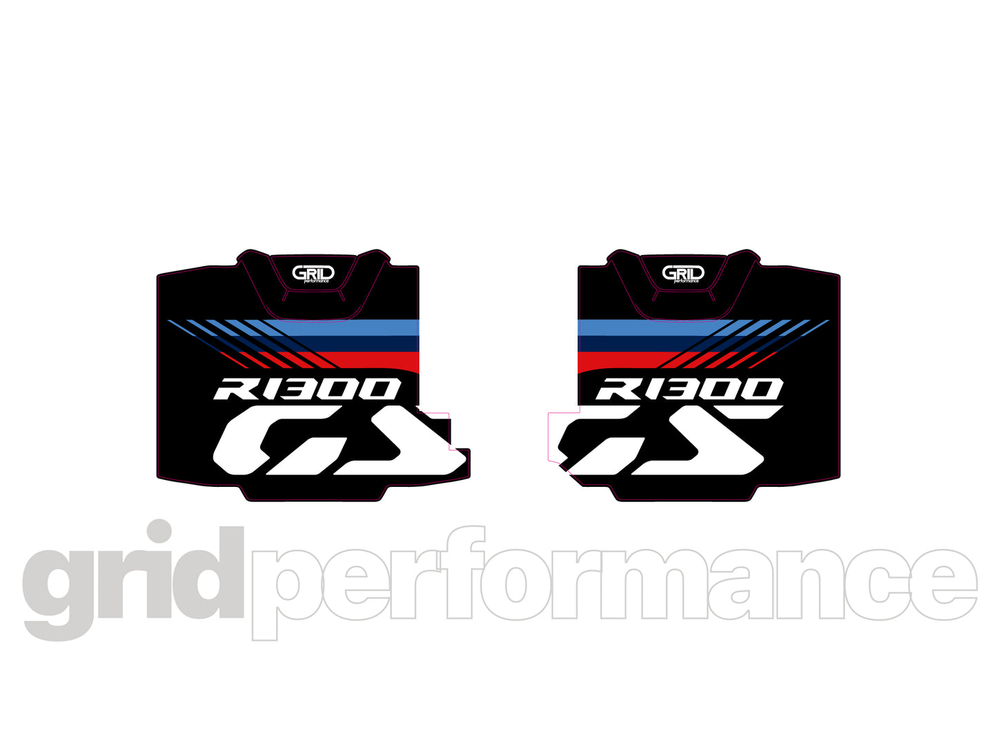 BMW R1300GS Adventure Pannier & Top Box Rear Reflective Decal Sticker (1-3.M)