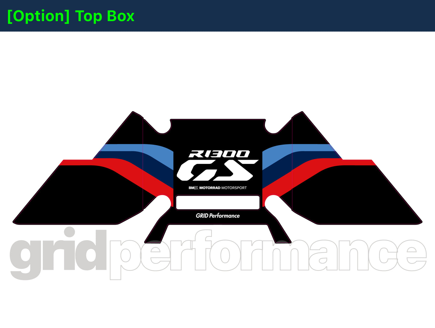 BMW R1300GS Adventure Pannier & Top Box Rear Reflective Decal Sticker (1-3.M)