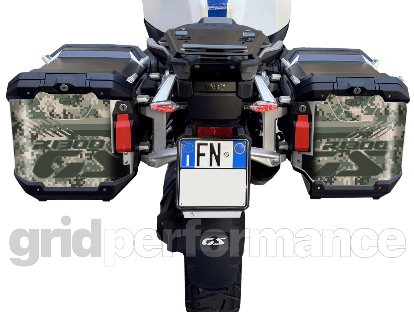 BMW R1300GS Adventure Pannier & Top Box Rear Reflective Decal Sticker (2-1.Digital Camo)